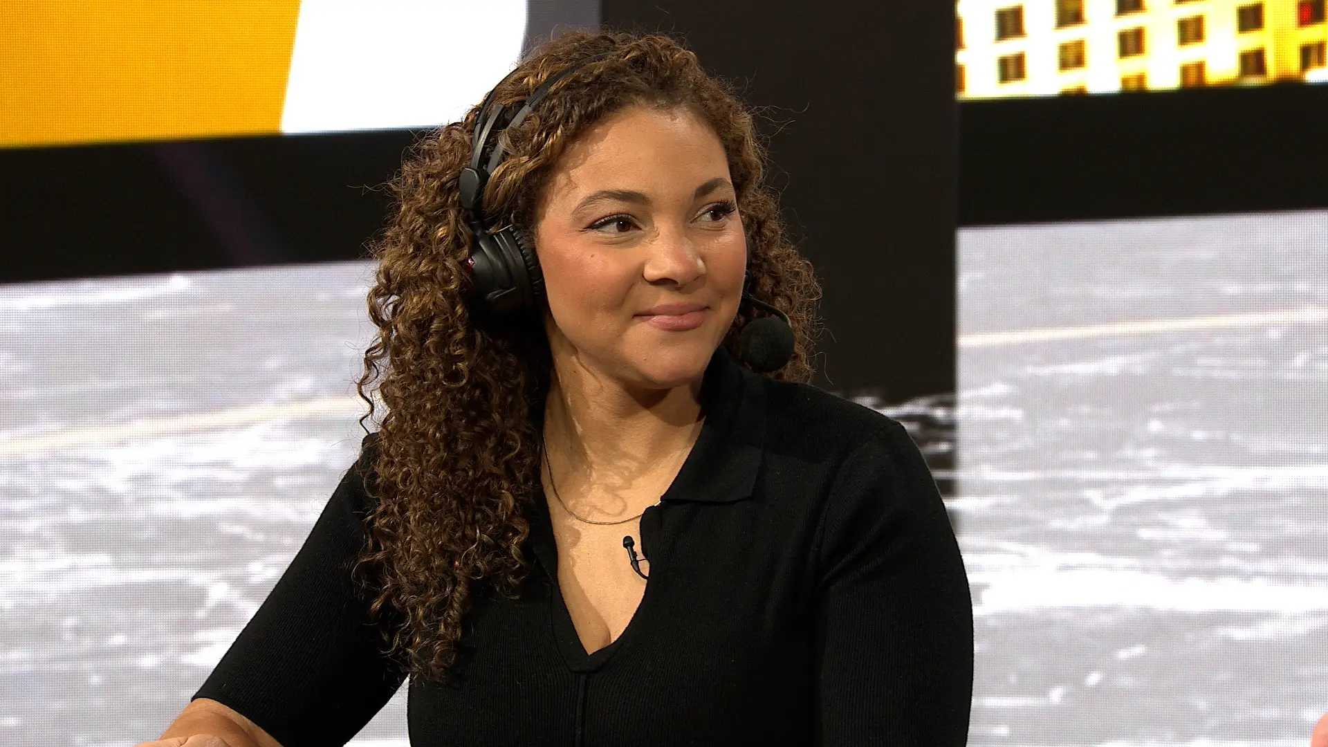 On-set host with headset